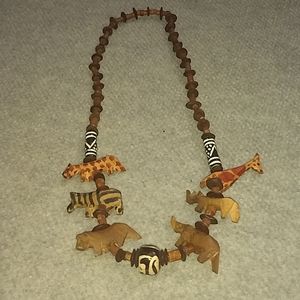 Handcarved Safari necklace